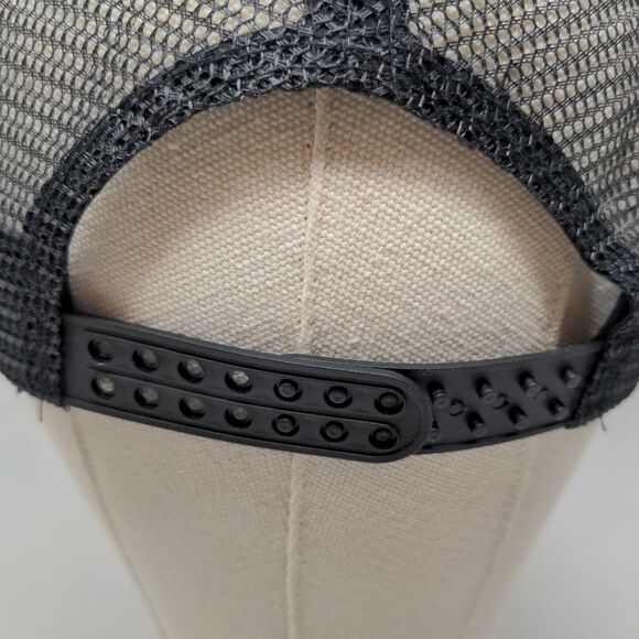 Unbranded Men's Snapback Mesh Back Hat Black Adjustable Skull Bear Graphic Logo - Picture 8 of 10